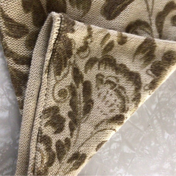 Vintage Alfred Dunner v- neck size 3X tan brown floral print cardigan sweater - Picture 9 of 11